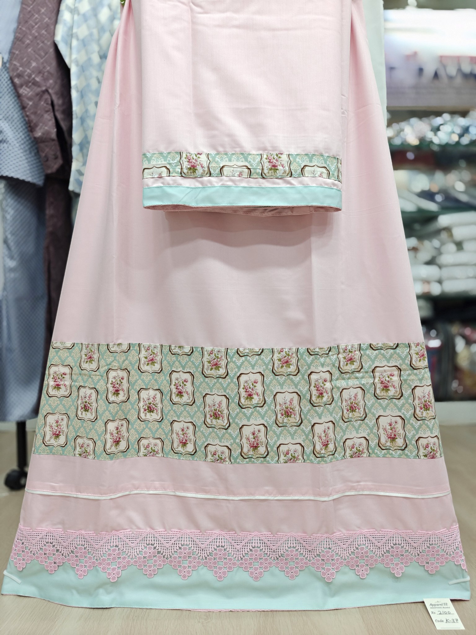  Baby Pink Cotton Fabric Rida 
